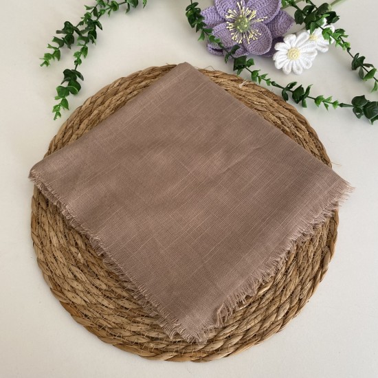 Flamlı Tek Renk Eşarp HA1258