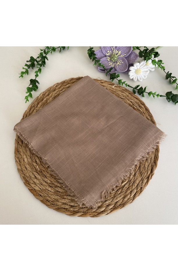 Flamlı Tek Renk Eşarp HA1258