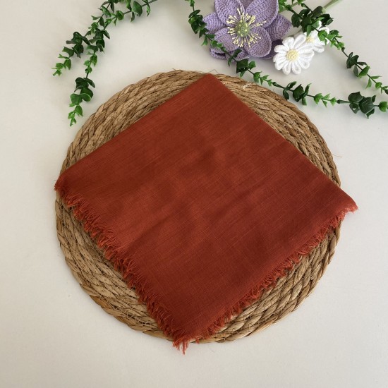 Flamlı Tek Renk Eşarp HA1257