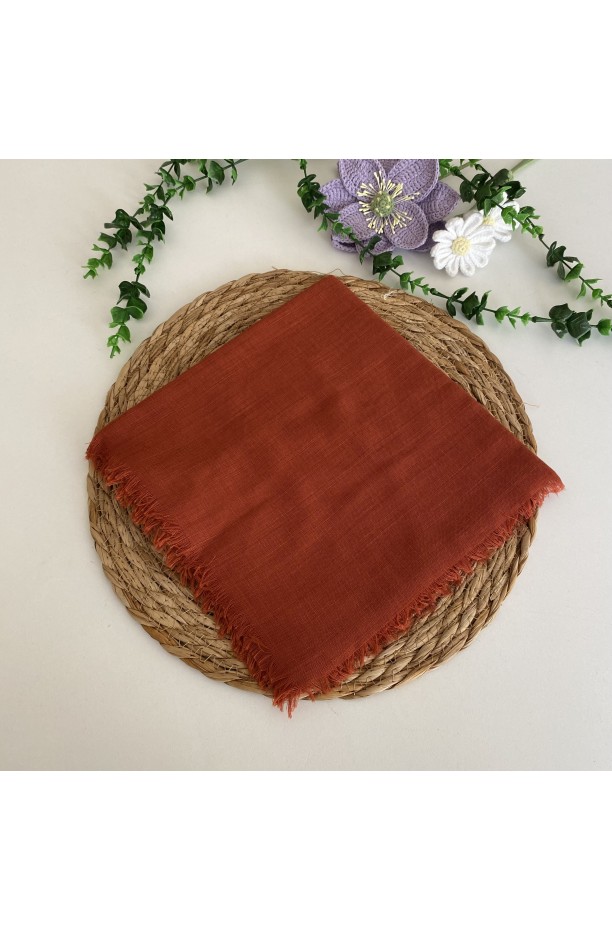 Flamlı Tek Renk Eşarp HA1257