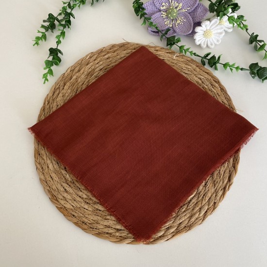 Flamlı Tek Renk Eşarp HA1256