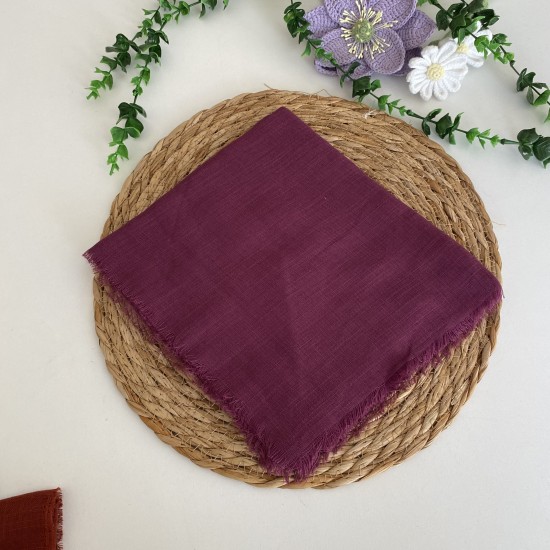 Flamlı Tek Renk Eşarp HA1254