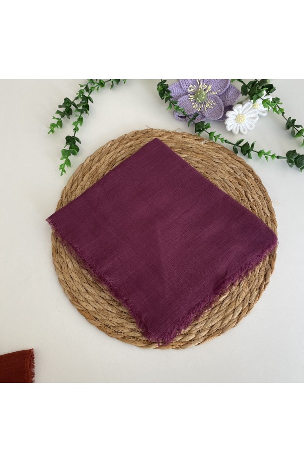 Flamlı Tek Renk Eşarp HA1254