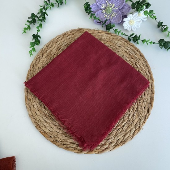 Flamlı Tek Renk Eşarp HA1252