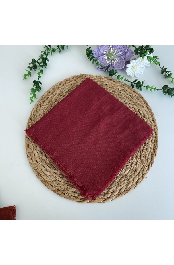 Flamlı Tek Renk Eşarp HA1252