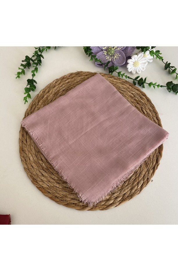 Flamlı Tek Renk Eşarp HA1251