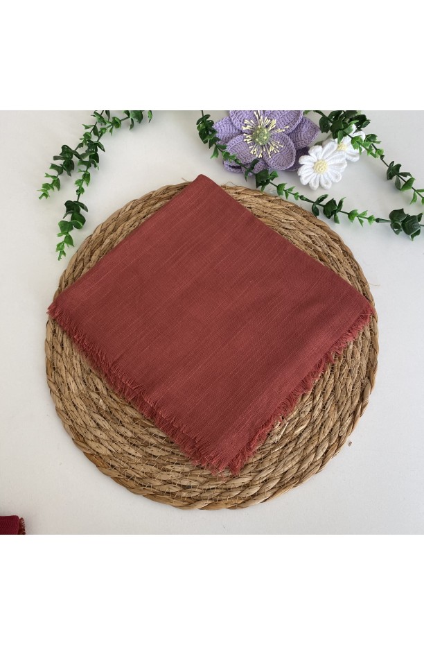 Flamlı Tek Renk Eşarp HA1250