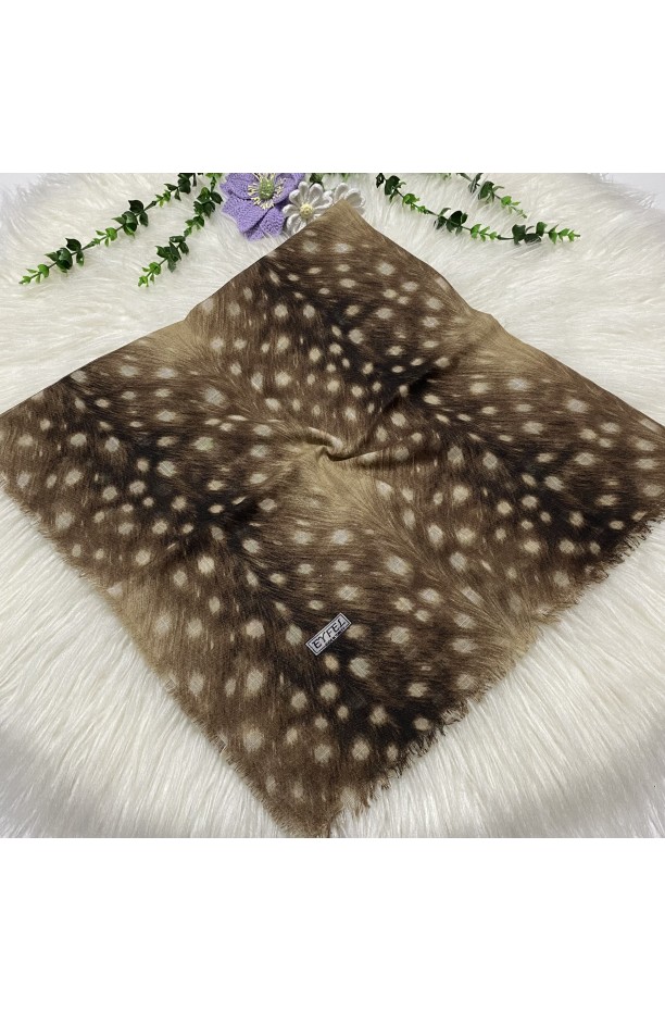 Eyfel Flamlı Pamuklu Eşarp HA2034