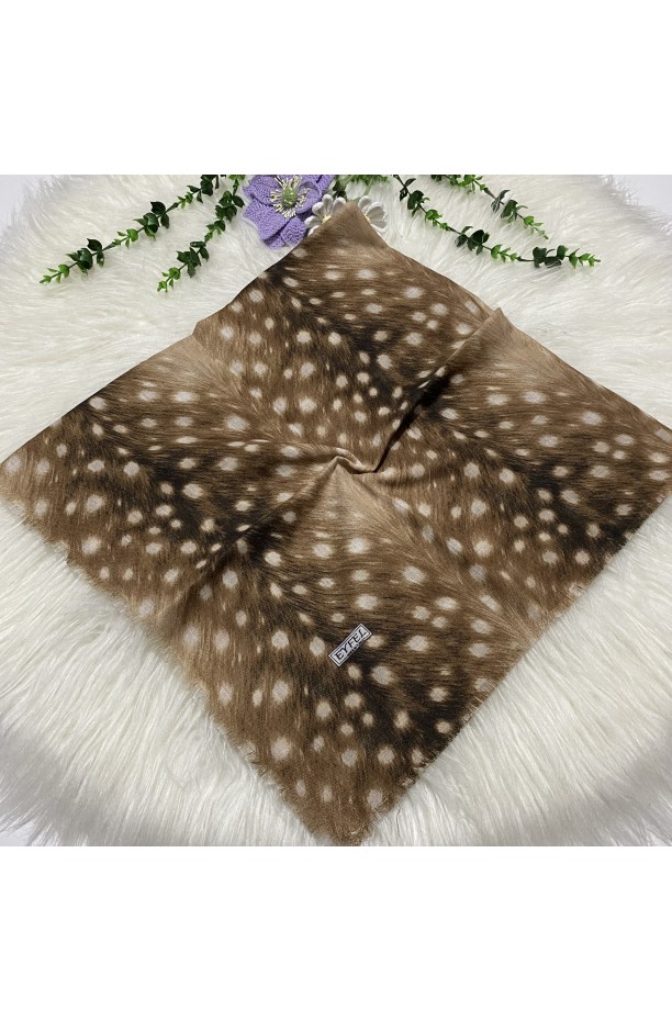 Eyfel Flamlı Pamuklu Eşarp HA2030