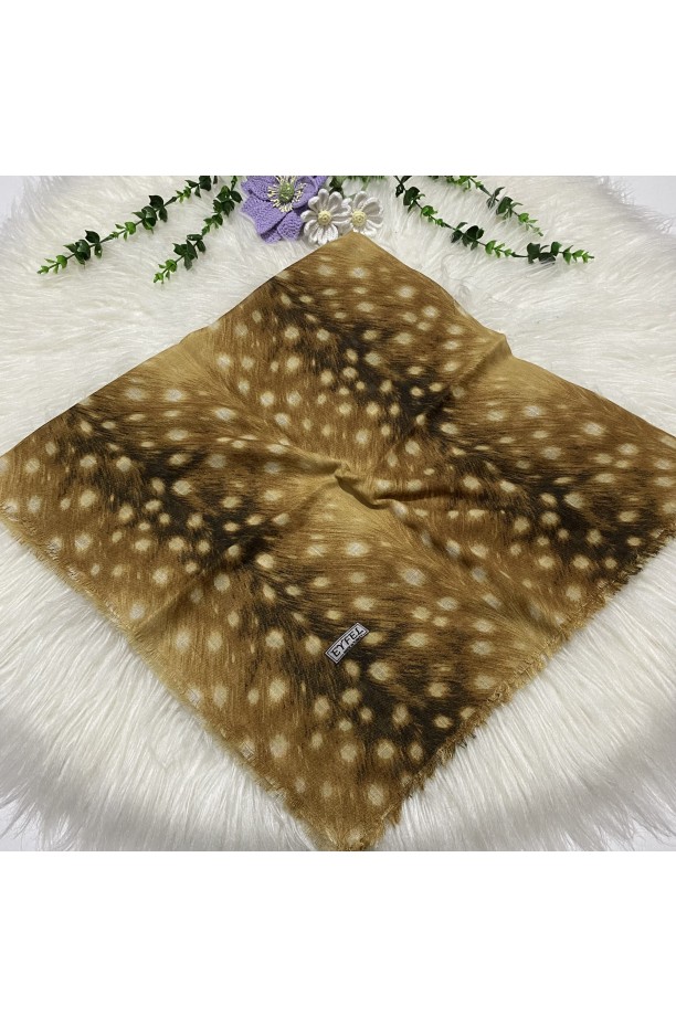 Eyfel Flamlı Pamuklu Eşarp HA2029