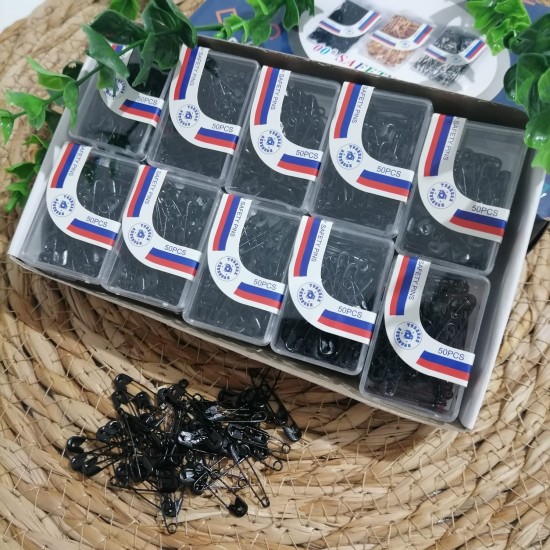 Çengel İğne - Siyah - Kutu İçi 20 Paket - Paket İçi 50li ms99