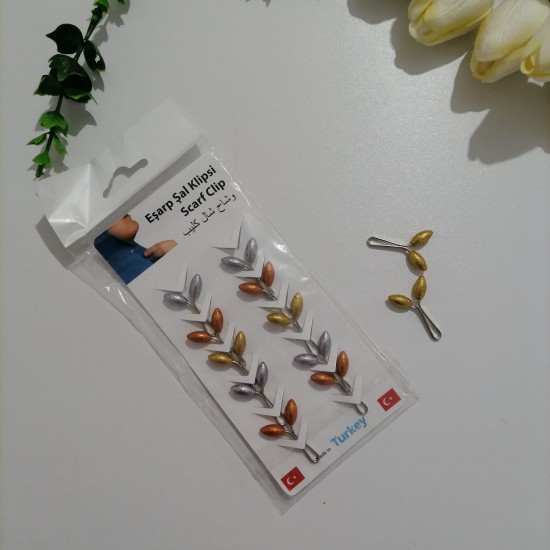 Eşarp Şal Klips 12li 1 Paket ms138