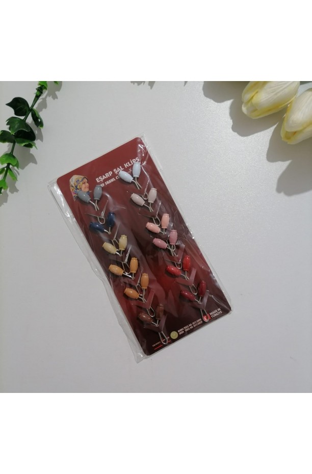 Eşarp Şal Klips 12'li 1 Paket ms141