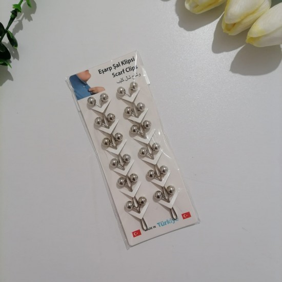 Eşarp Şal Klips 12li 1 Paket ms145