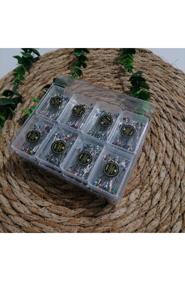 Minelli İpek İğne - Renkli -Kutu İçi 24 Paket - PAket İçi 100'lü ms324