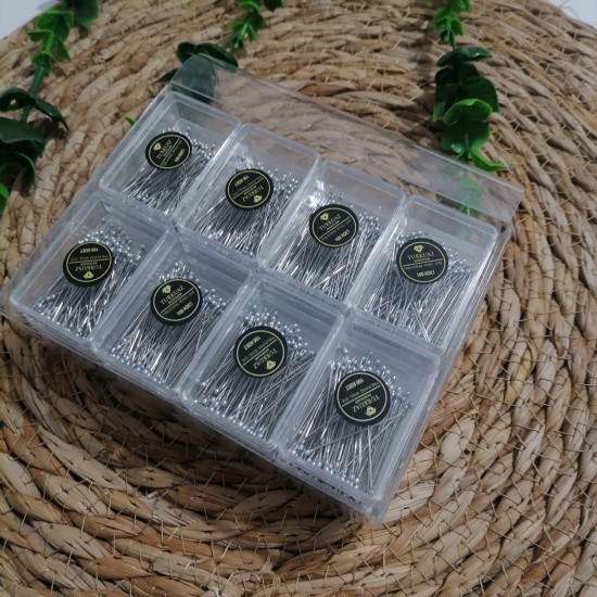 Minelli İpek İğne - gümüş -Kutu İçi 24 Paket - PAket İçi 100lü ms323