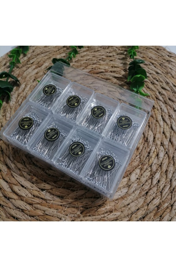 Minelli İpek İğne - gümüş -Kutu İçi 24 Paket - PAket İçi 100'lü ms323