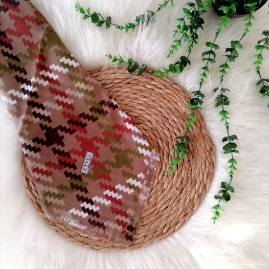 Eyfel - Pamuklu Çekme Koton Eşarp ms164