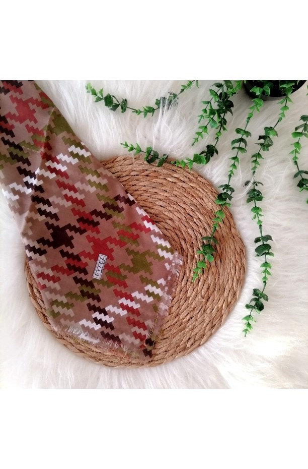 Eyfel - Pamuklu Çekme Koton Eşarp ms164