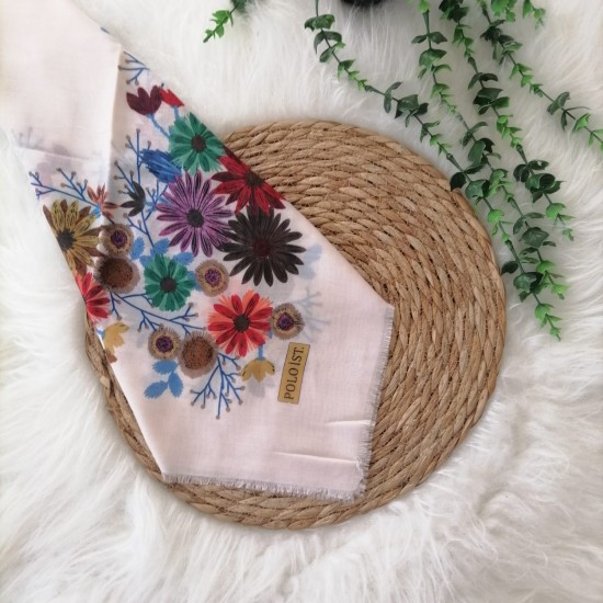 Poloist. - Pamuklu Çekme Koton Eşarp ms444