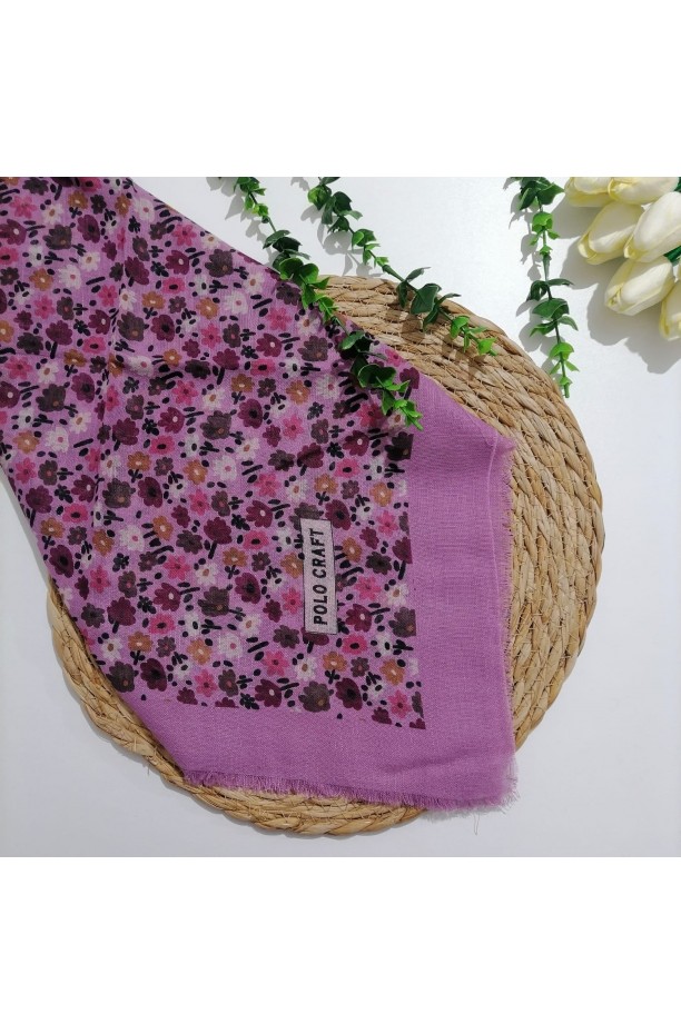 Polocraft - Flamlı Pamuklu Eşarp ms693 