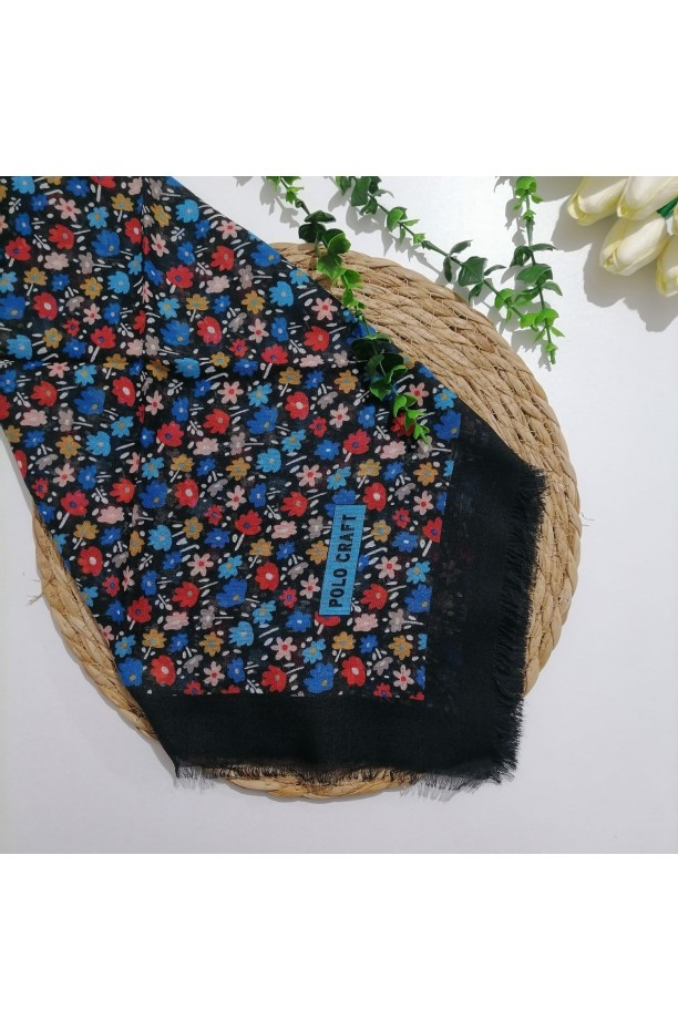 Polocraft - Flamlı Pamuklu Eşarp ms695