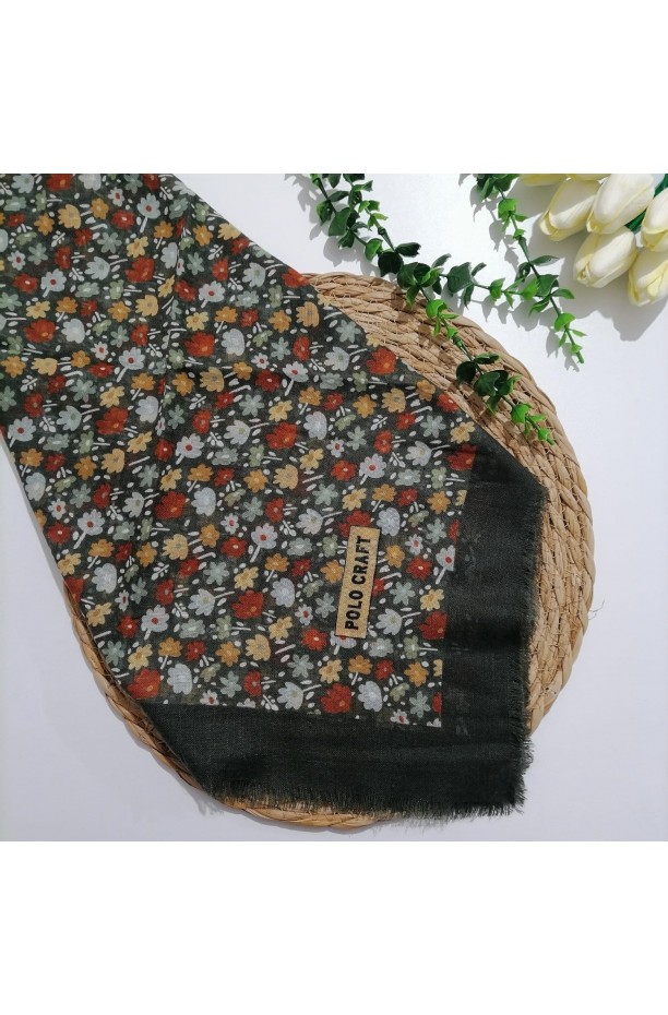 Polocraft - Flamlı Pamuklu Eşarp ms700