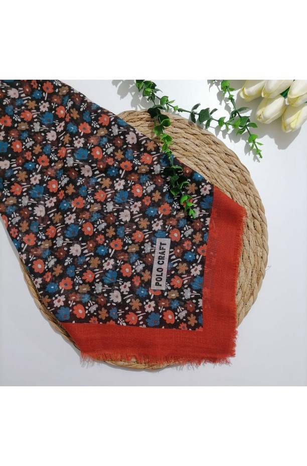 Polocraft - Flamlı Pamuklu Eşarp ms701