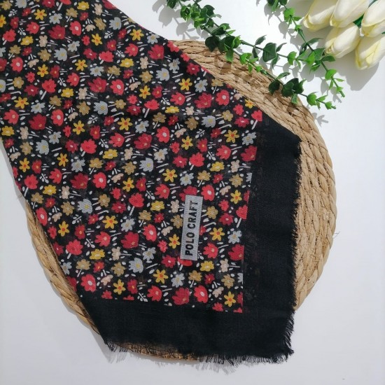 Polocraft - Flamlı Pamuklu Eşarp ms702