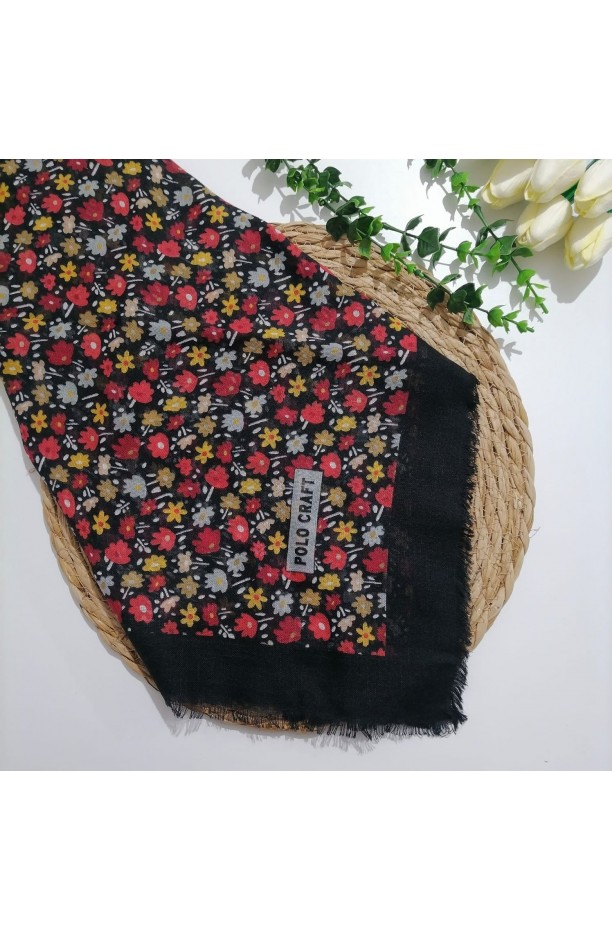 Polocraft - Flamlı Pamuklu Eşarp ms702