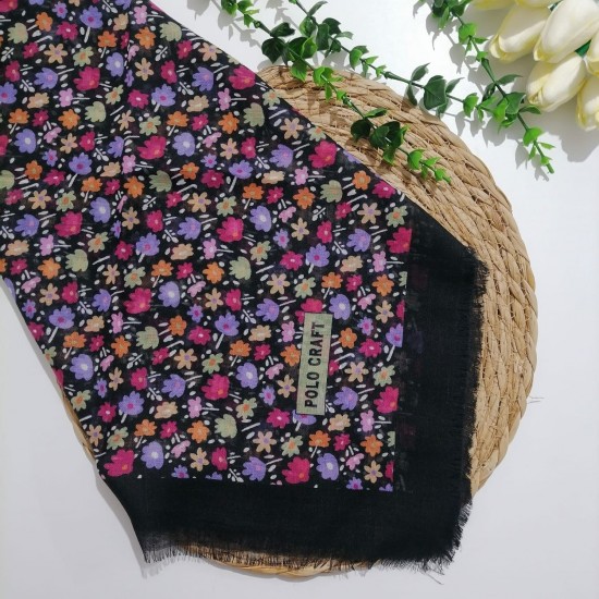 Polocraft - Flamlı Pamuklu Eşarp ms704