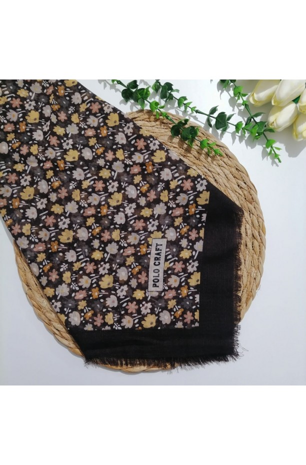 Polocraft - Flamlı Pamuklu Eşarp ms705