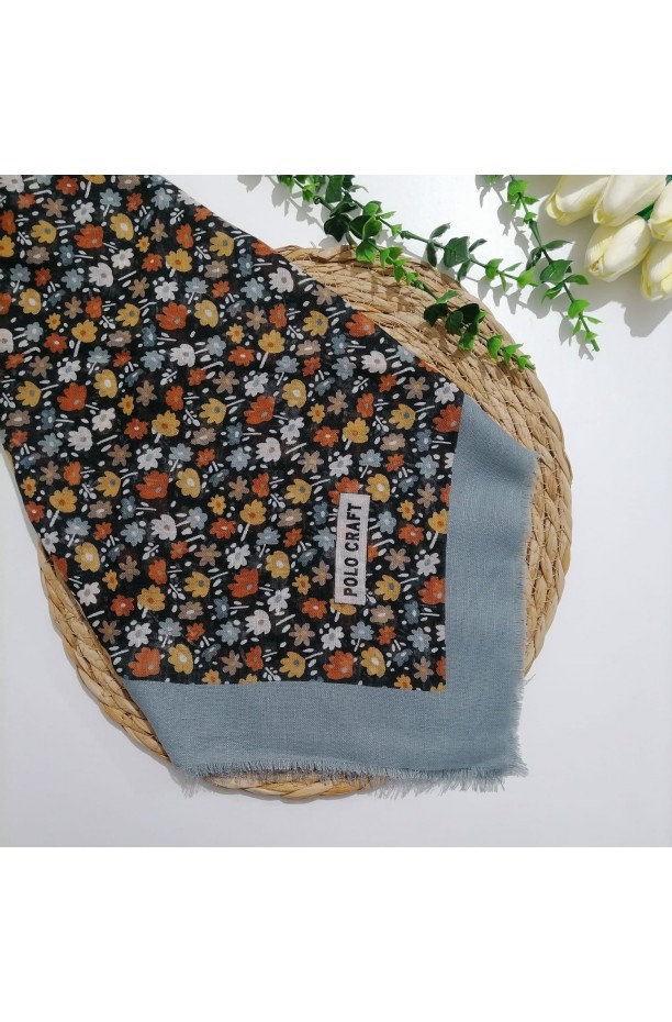 Polocraft - Flamlı Pamuklu Eşarp ms709