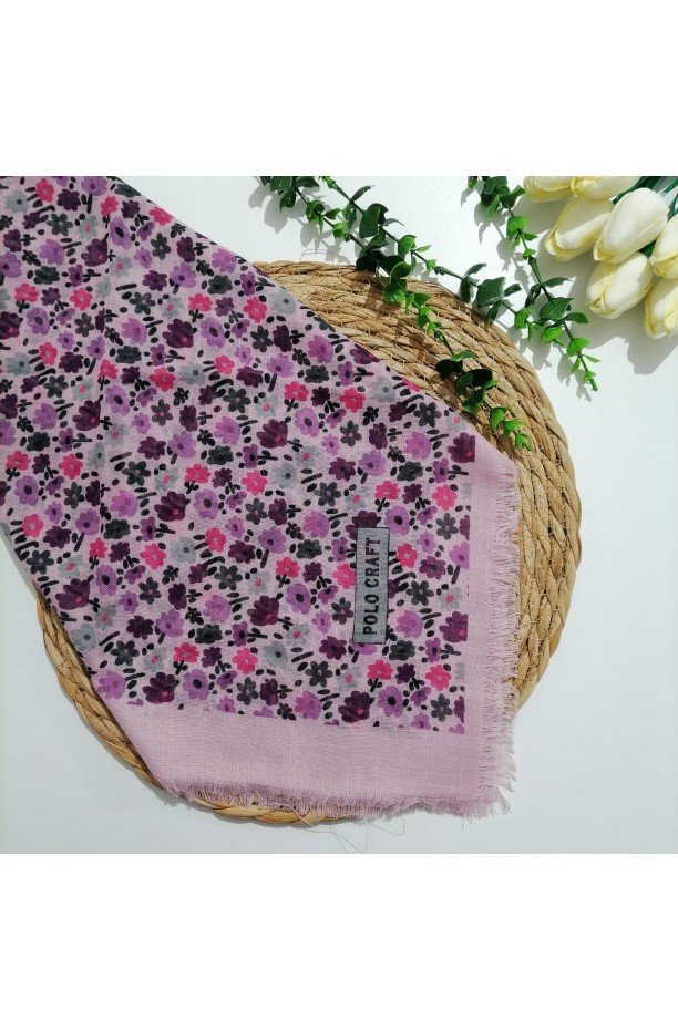 Polocraft - Flamlı Pamuklu Eşarp ms711