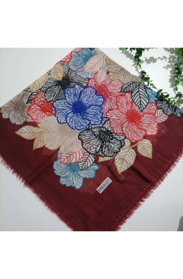 Flamlı Pamuklu Eşarp ms752