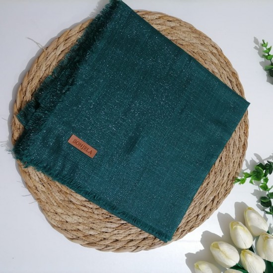 Bonjela - Tek Renk Simli Eşarp ms856