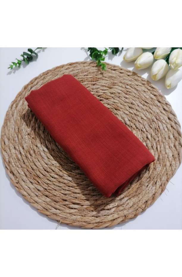 Tek renk pamuklu  Şal ms828