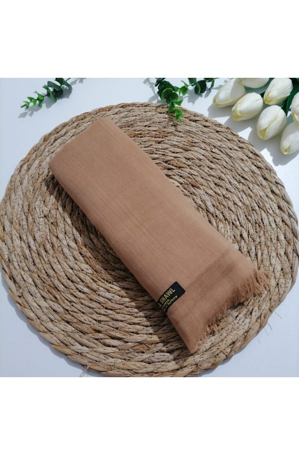 Tek renk pamuklu  Şal ms829