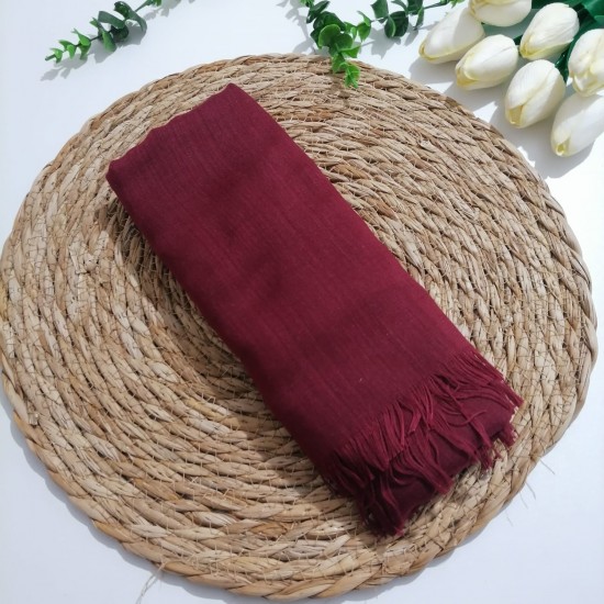 Tek renk pamuklu  Şal ms830