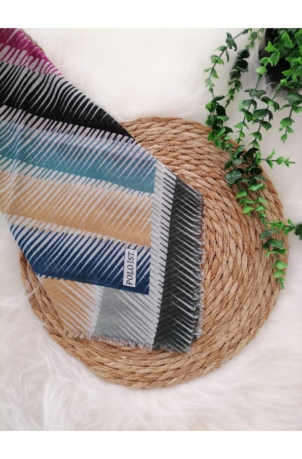 Poloist. - Pamuklu Flamlı Eşarp ms496