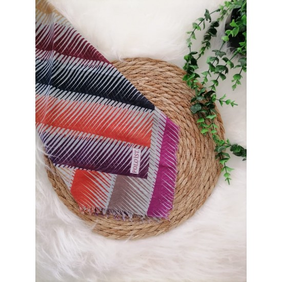 Poloist. - Pamuklu Flamlı Eşarp ms503