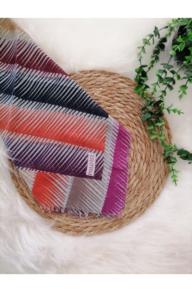 Poloist. - Pamuklu Flamlı Eşarp ms503