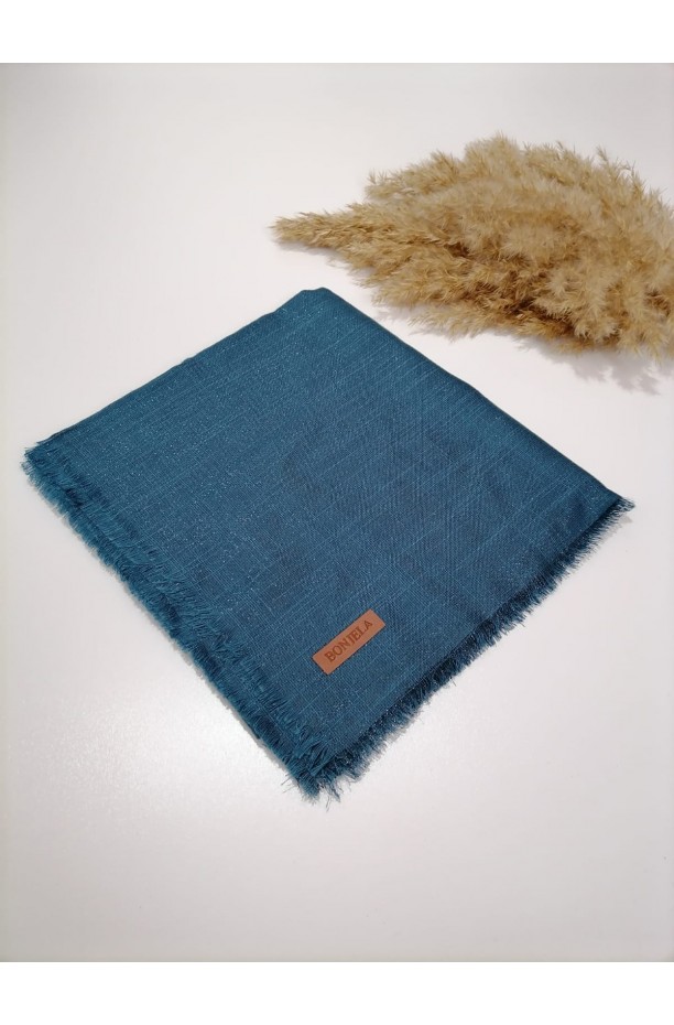 Tek Renk Simli Eşarp ms558