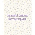 Desenli Çekme Koton Eşarp